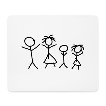 Family - Tapis de souris (format paysage) - blanc - Devant