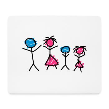 Family - Tapis de souris (format paysage) - blanc - Devant