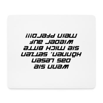 Wenn sie das lesen können, setzen sie mich bitte w - Mousepad (Querformat) - Weiß - Vorne