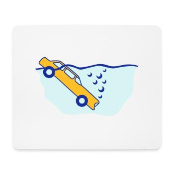 Diving Car - Mousepad (Querformat) - Weiß - Vorne