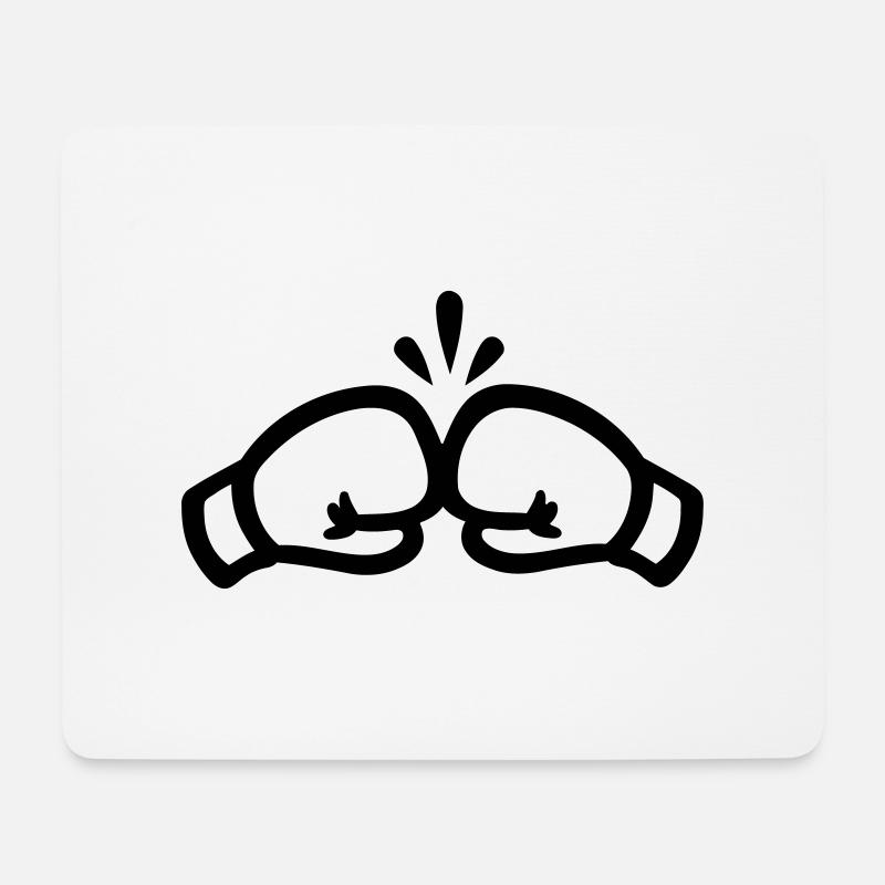 Boxen Boxhandschuhe - Mousepad (Querformat) - Weiß