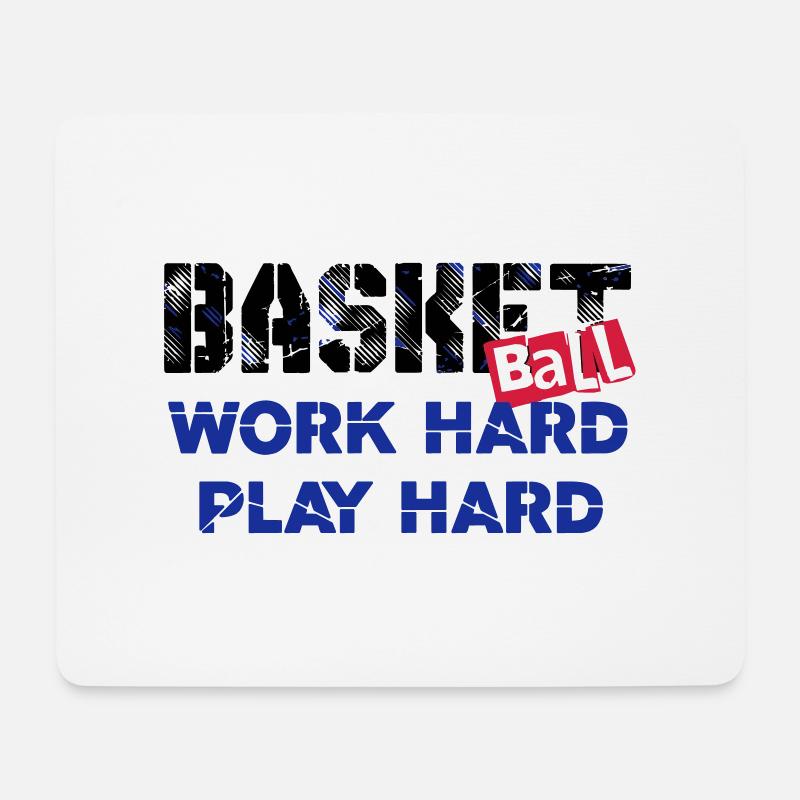 basketball 006 - Mouse Pad (horizontal) - white