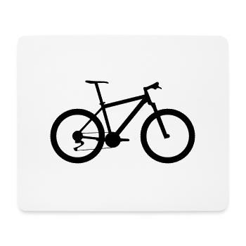 Vélo vélo icône de vélo noir - Tapis de souris (format paysage) - blanc - Devant