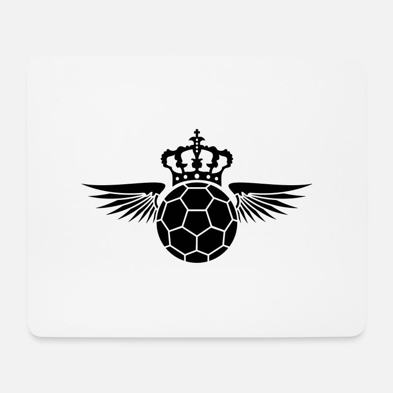 krone wappen fluegel handball sport rund kreis ver - Mousepad (Querformat) - Weiß