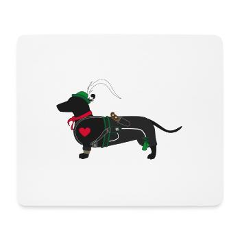 Dackel Jäger -minimal- Der Meister des Waldes - Mousepad (Querformat) - Weiß - Vorne