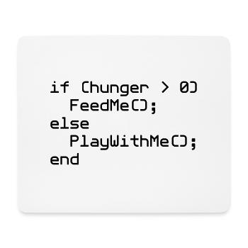NERD Baby "if (hunger ..." - Mousepad (Querformat) - Weiß - Vorne