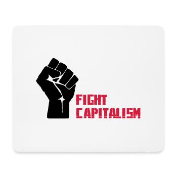 Fight Capitalism - Mousepad (Querformat) - Weiß - Vorne