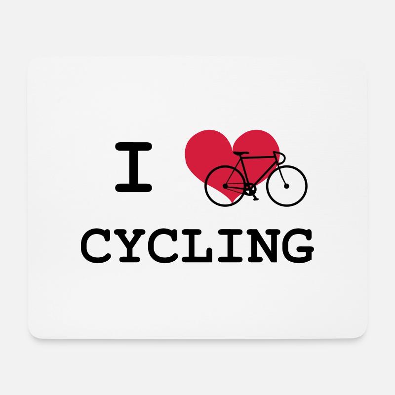 I Love Cycling - Mouse Pad (horizontal) - white