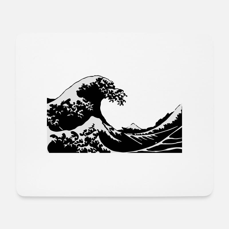 Wave - Vague - Tapis de souris (format paysage) - blanc