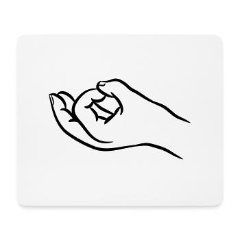 Hände arschloch loch - Mousepad (Querformat) - Weiß - Vorne