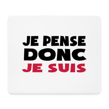 je pense donc je suis charlie - Mousepad (Querformat) - Weiß - Vorne