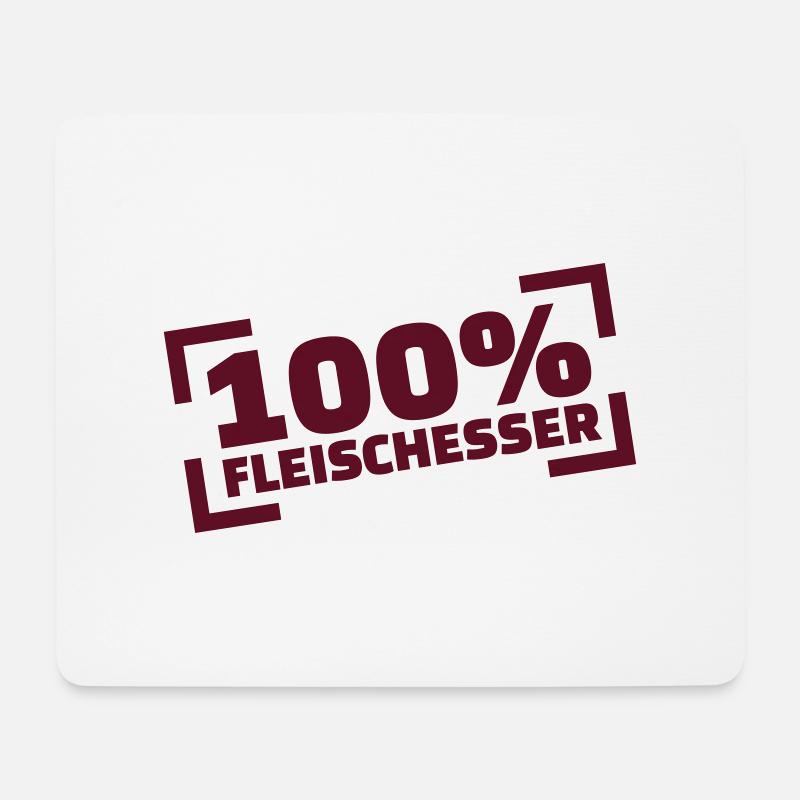 Fleisch - Mousepad (Querformat) - Weiß