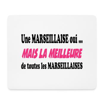 Une marseillaise oui ... - Tapis de souris (format paysage) - blanc - Devant