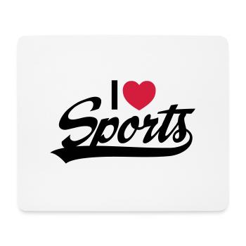 I Love Sports - Mouse Pad (horizontal) - white - Front