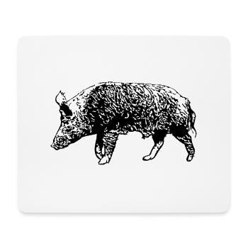 Wild Boar - Mouse Pad (horizontal) - white - Front