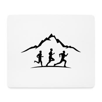 Sport - Jogger Berge - Mousepad (Querformat) - Weiß - Vorne