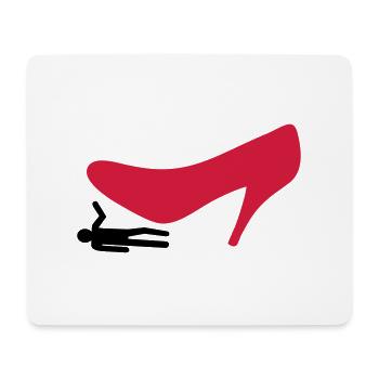 Shoe stepping on man - Mouse Pad (horizontal) - white - Front