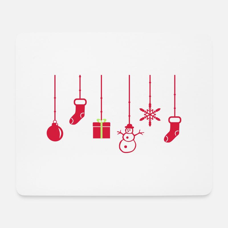 Weihnachten, Weihnachtsdeko - Mousepad (Querformat) - Weiß
