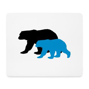 bears silhouettes - Mousepad (Querformat) - Weiß - Vorne