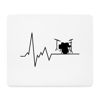 Tambours Heartbeat - Tapis de souris (format paysage) - blanc - Devant