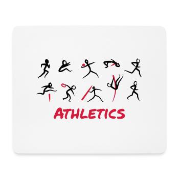 Leichtathletik, Zehnkampf - Mousepad (Querformat) - Weiß - Vorne