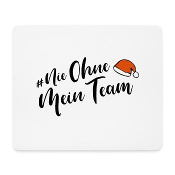 nie ohne mein team weihnachten - Mousepad (Querformat) - Weiß - Vorne