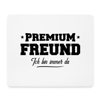 freund premium - Mousepad (Querformat) - Weiß - Vorne