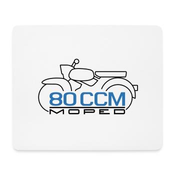 Moped Sperber Habicht 80 ccm Emblem - Mousepad (Querformat) - Weiß - Vorne