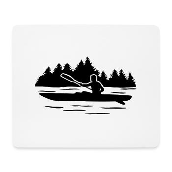 Kayak, canoë en nature - Tapis de souris (format paysage) - blanc - Devant