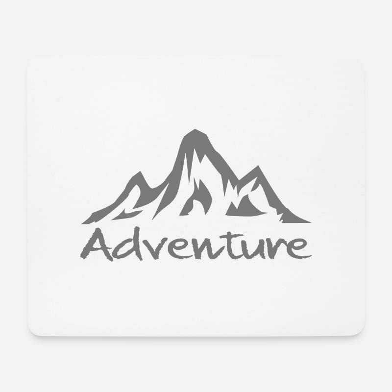 mountain adventure - Mousepad (Querformat) - Weiß
