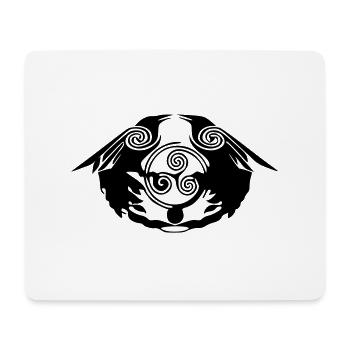 Celtic ravens - Mouse Pad (horizontal) - white - Front