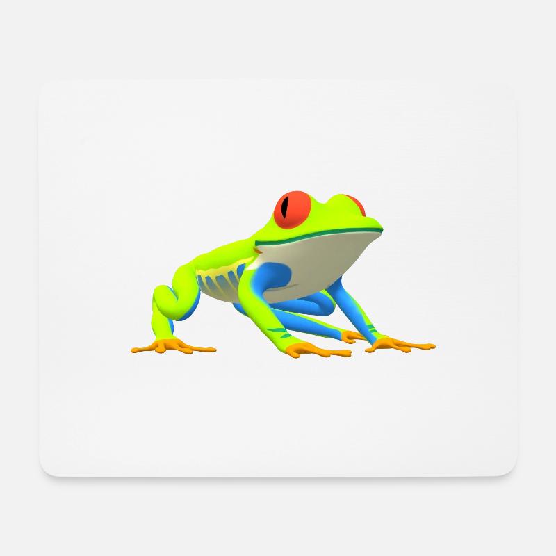 Frosch - Mousepad (Querformat) - Weiß