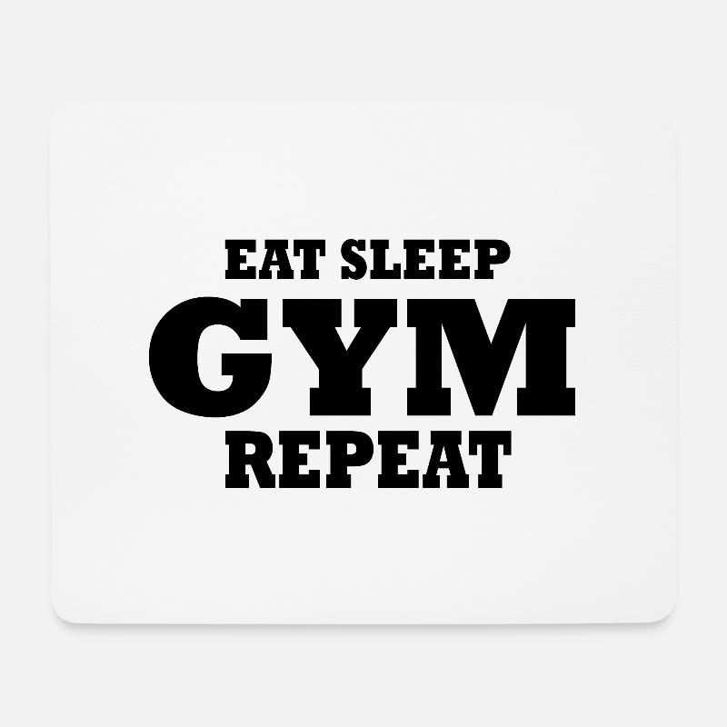 Gym - Mousepad (Querformat) - Weiß
