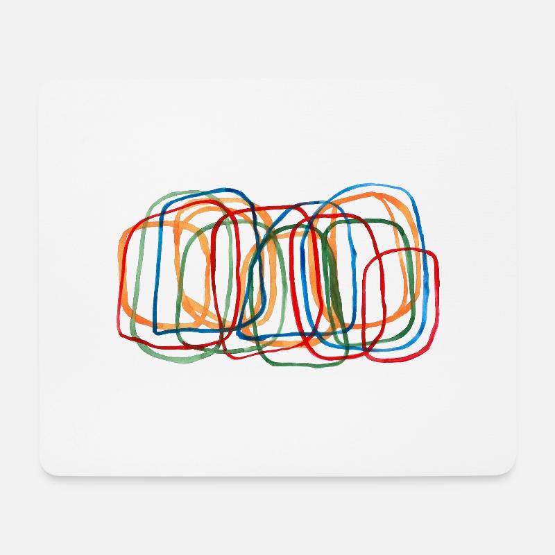 Farbige Rechtecke - Mousepad (Querformat) - Weiß