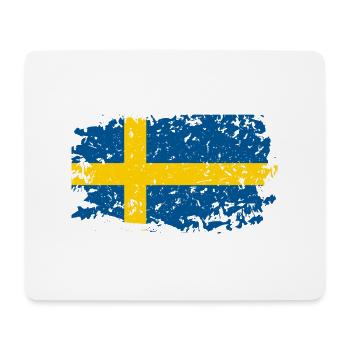 Suèdeflaggeretro - Tapis de souris (format paysage) - blanc - Devant