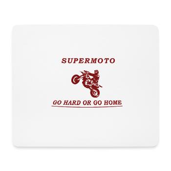 Supermoto - Go Hard or Go Home - Mouse Pad (horizontal) - white - Front
