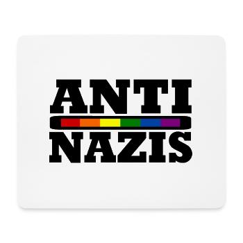 ANTI NAZIS - Mousepad (Querformat) - Weiß - Vorne