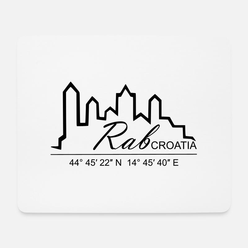 Rab Croatia - Mousepad (Querformat) - Weiß