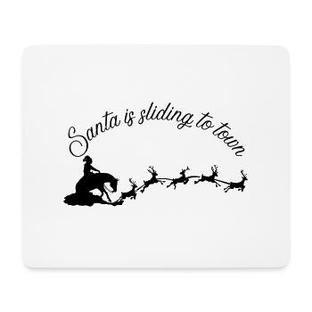 Santa is sliding to town - Mouse Pad (horizontal) - white - Front