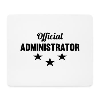 Official Administrator - Mousepad (Querformat) - Weiß - Vorne