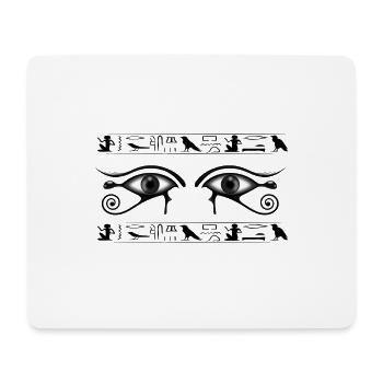 Auge des Horus, Ägypten Symbole, Auge des Horus T Shirt - Mousepad (Querformat) - Weiß - Vorne