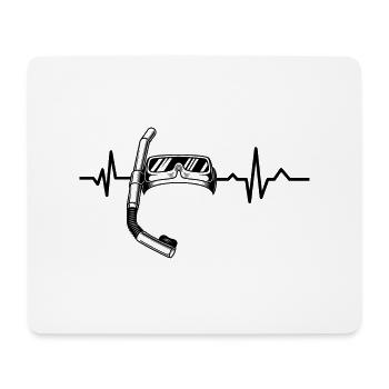 Heartbeat - Heartbeat - Diver - Divers - Holidays - Mouse Pad (horizontal) - white - Front