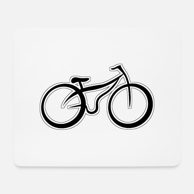 Fahrrad - Mousepad (Querformat) - Weiß