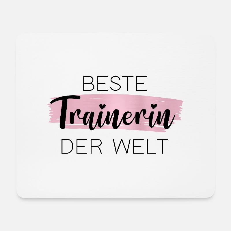 Beste Trainerin der Welt - Mousepad (Querformat) - Weiß