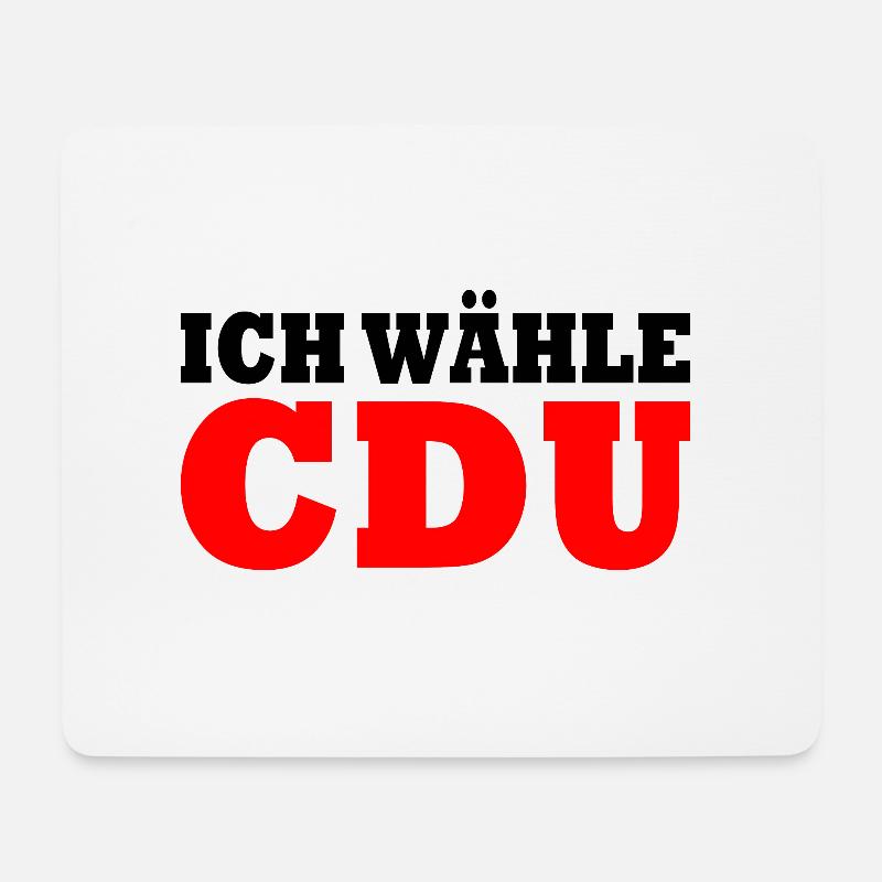 Cdu - Mousepad (Querformat) - Weiß