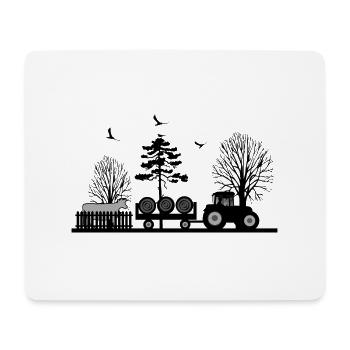 Tractor - Mouse Pad (horizontal) - white - Front