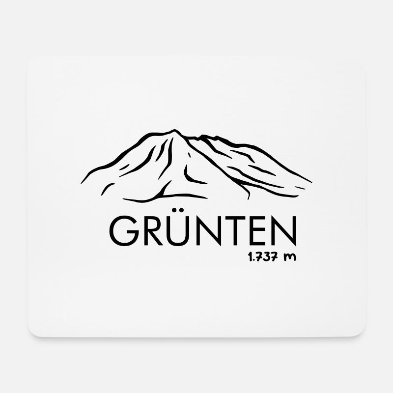 Grünten - Mousepad (Querformat) - Weiß