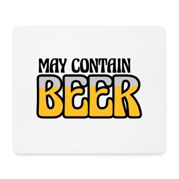 Logo May Contain Beer - Mousepad (Querformat) - Weiß - Vorne