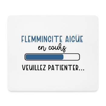 Flemmingite aigüe en cours cadeau humour homme - Tapis de souris (format paysage) - blanc - Devant