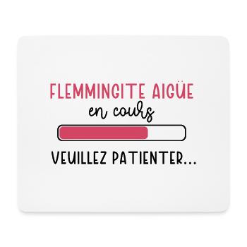 Flemmingite aigüe en cours cadeau humour femme - Tapis de souris (format paysage) - blanc - Devant